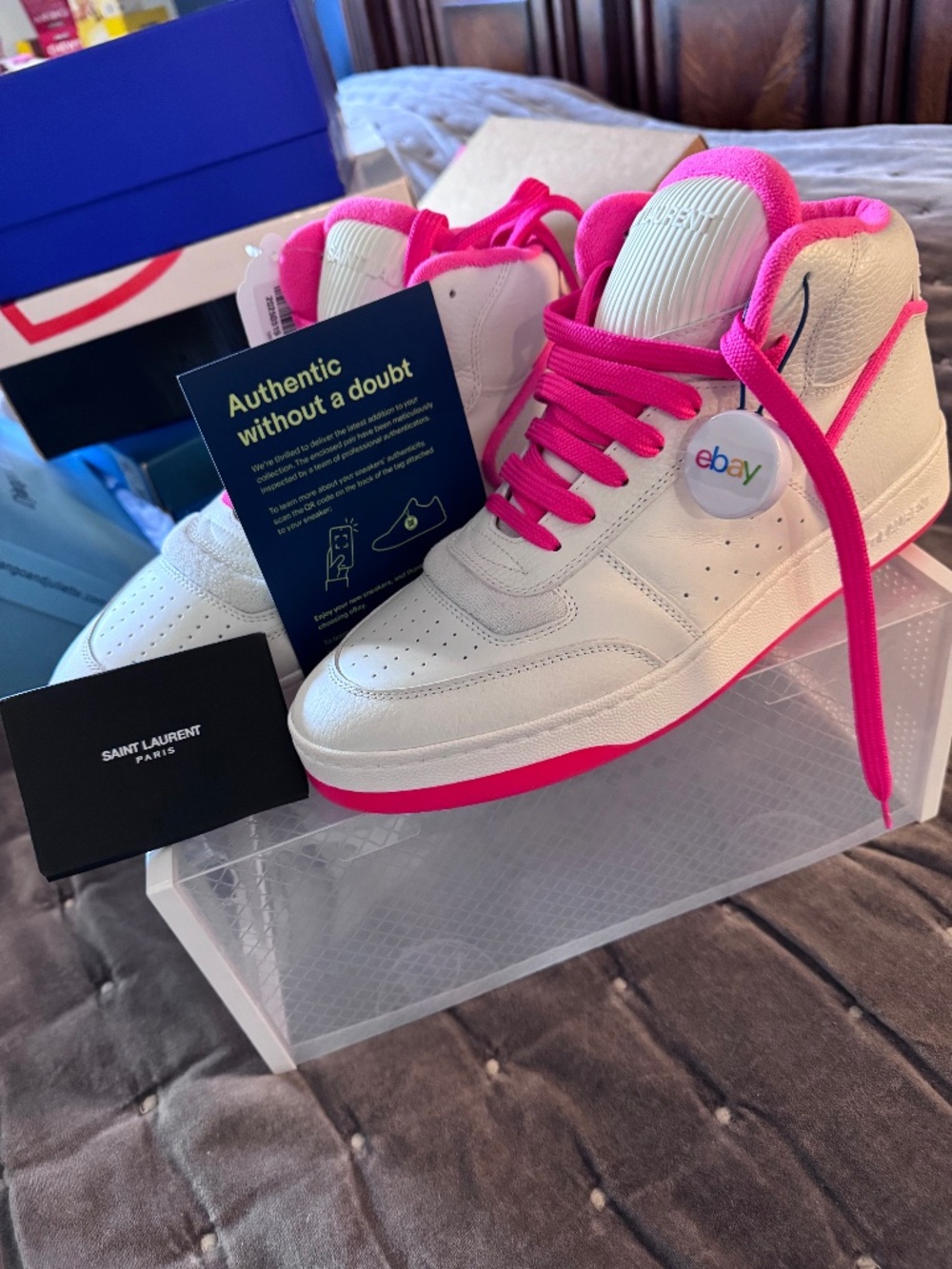 Saint Laurent Men’s EU 44 SL/Ace 80 Sneaker